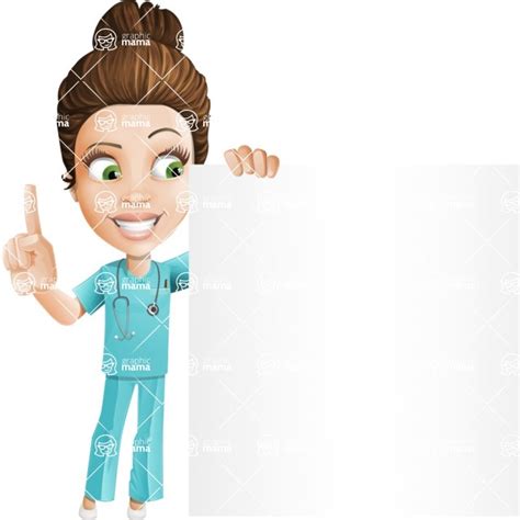 pretty nurse cartoon vector character 112 illustrations sign 8 graphicmama