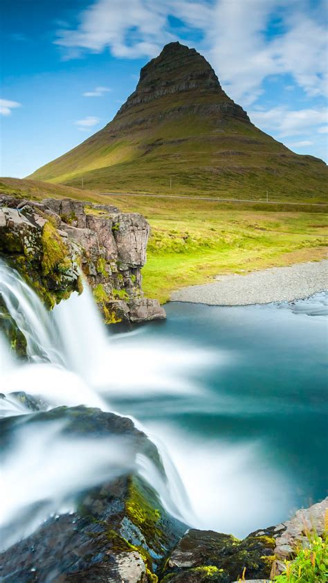 Iceland Waterfall Mountains Wallpaper Wallpaper Multi Hd
