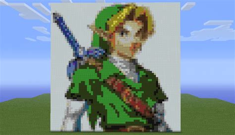 Link Legend Of Zelda Pixelart Minecraft Map