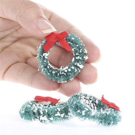 Miniature Frosted Sisal Wreaths New Items Factory Direct Craft