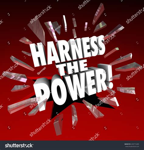Harness Power Words 3d Letters Breaking Stock Illustration 240715285