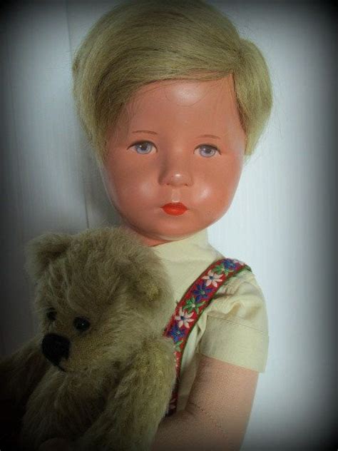 Sweet 1950s Kathe Kruse Us Zone Boy Doll Germany Old Dolls Kathe