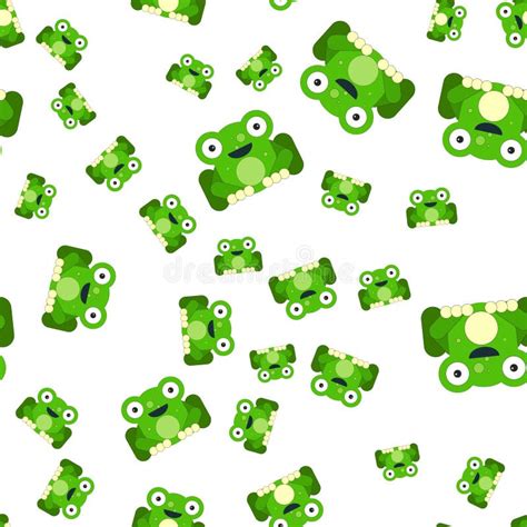 Seamless Pattern Of Frogs Stock Vector Illustration Of Frog 138810254