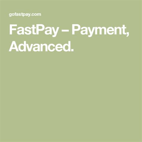 Fastpay Payment Advanced Solutions Digital Business Marketing