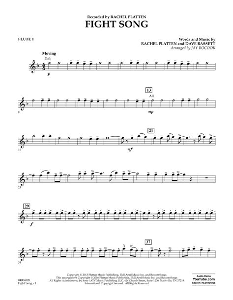 Easy Clarinet Sheet Music Fight Song