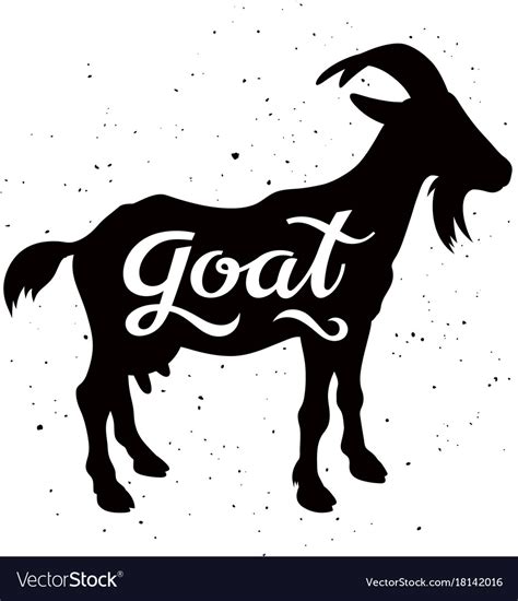 Goat Silhouette 002 Royalty Free Vector Image Vectorstock
