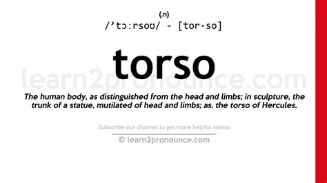 Pronunciation Of Torso Definition Of Torso Youtube