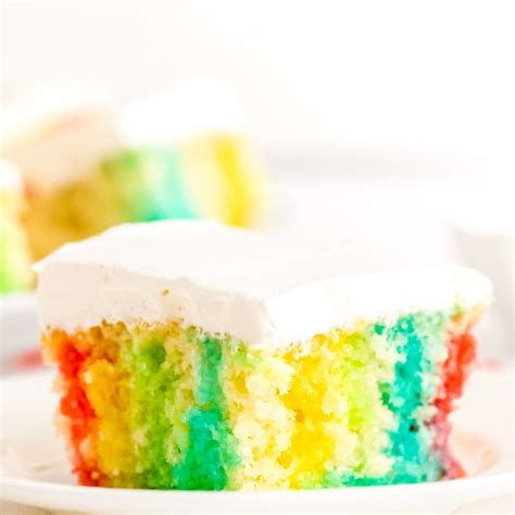 Easy Rainbow Jello Poke Cake Sugar And Soul Co