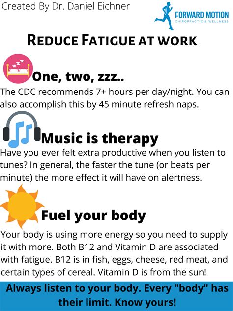 Tips To Reduce Fatigue At Work Forward Motion Chiropractic And Wellness