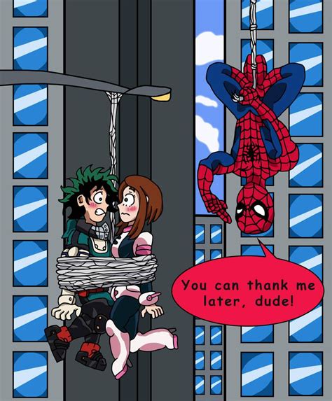 Deku X Uraraka Spider Wingman By Edcom02 Deku X Uraraka My Hero