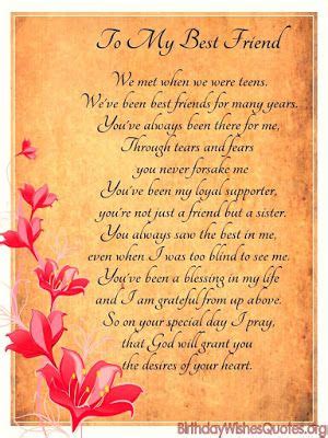 Get inspired by the heartwarming birthday poems here. Happy Birthday Message For Best Friend | Happy Birthday ...