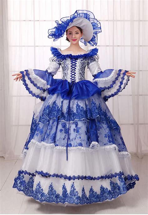 European Court Dress Retro Luxury Stage Uniform Halloween Queen Dresses