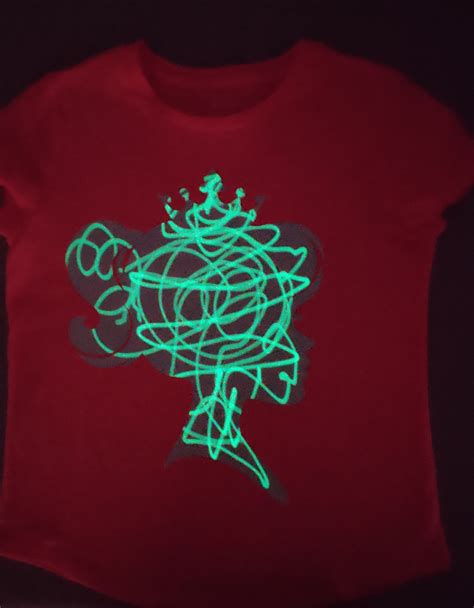 Illuminated Interactive Glow In The Dark Girl T Shirt Fun For Etsy