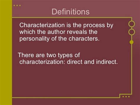 Characterization powerpoint