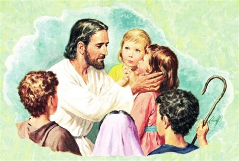 Jesus Blesses The Children By William Luberoff Jesus And Children