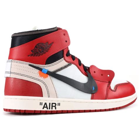 Off-White Nike Air Jordan 1 OG High Shoes | Red, White, Blue | SALE