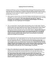 By organizing an exercise that simulated prison life, zimbardo intended to discover how quickly people. Assignment #3 - Classical Conditioning - Assignment#3 ...