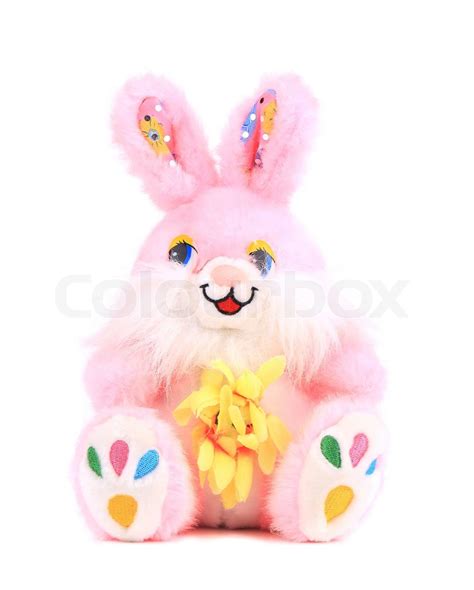 Fluffy Pink Foxy Rabbit Stock Image Colourbox