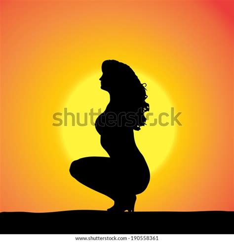 Vector Silhouette Sexy Woman On Beach Stock Vector Royalty Free 190558361 Shutterstock