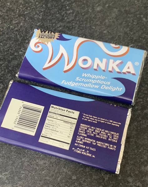 Willy Wonka Chocolate 2005 Replica Big Bar T Novelty Item Etsy