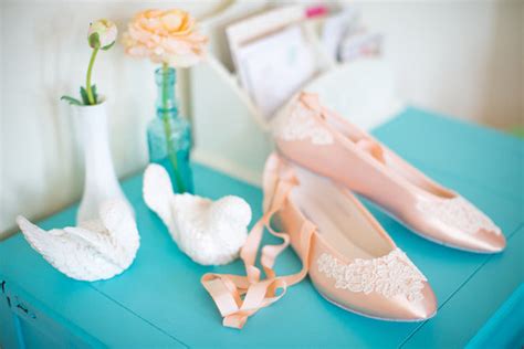 Wedding Ballet Flats Bridal Shoes Embellished With Floral Ivory French