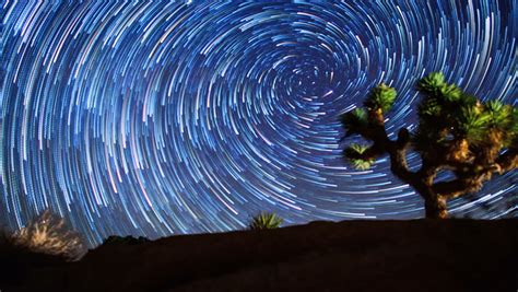 Vortex Star Trails Night Sky Stock Footage Video 100