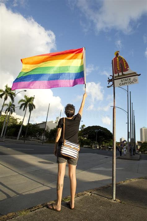 Marriage Equality Rally At The Hawaii State Capital Editorial Stock Photo Image Of Abercrombie