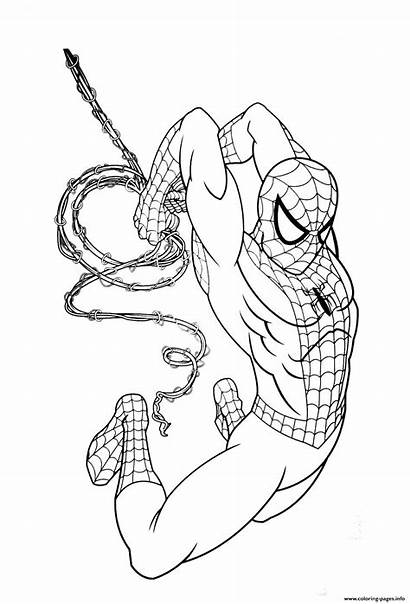 Coloring Endgame Spiderman Avengers Printable