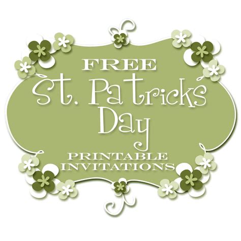 Free Printable St Patricks Day Invitations Hubpages