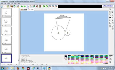 Generating The Crank Rocker Mechanism Animation Using The Gif Animator