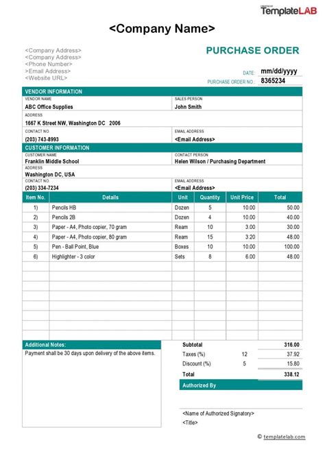 Plantillas Gratuitas De Rdenes De Compra En Word Excel Pdf Mundo Plantillas