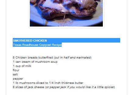 Galouti kabab video recipe of chicken. SMOTHERED CHICKEN Texas Roadhouse Copycat Recipe | Recipes ...