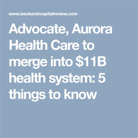 Extraordinary leader and problem solver looking to transition from a successful career in the military. Advocate, Aurora Health Care to merge into $11B health ...