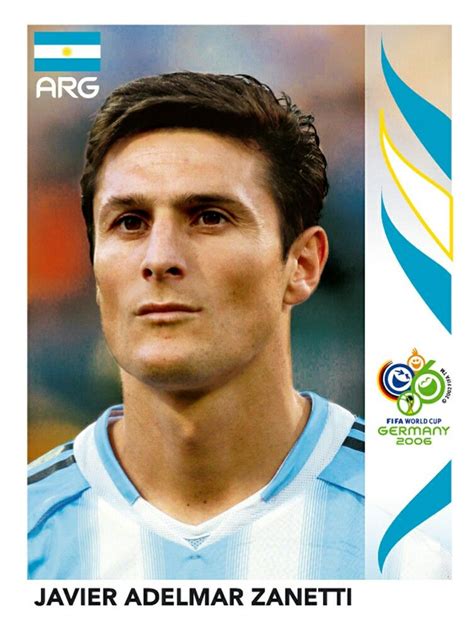 176 Javier Adelmar Zanetti Argentina Fifa World Cup Germany 2006 World Cup Football Cards