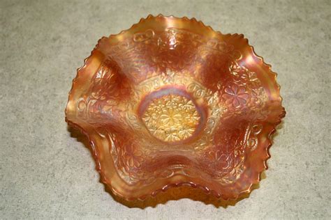 Fenton Marigold Carnival Glass Fluted Bowl Etsy Free Nude Porn Photos