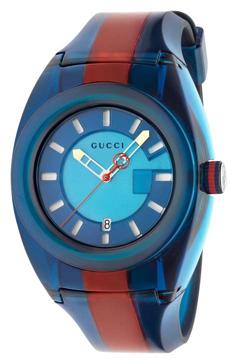 Gucci Sync Transparent Rubber Strap Watch 46mm The Fashionisto