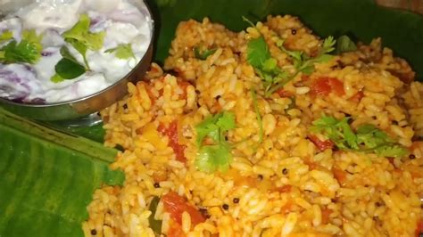 Quick Tomato Rice Recipe Thakkali Sadam In Tamil Youtube