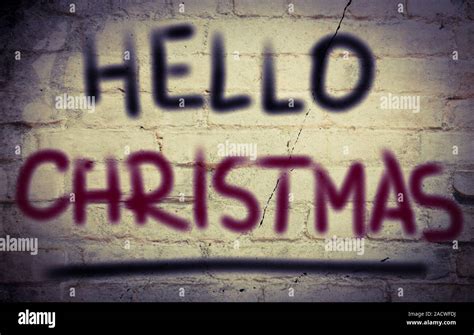 Hello Christmas Concept Stock Photo Alamy