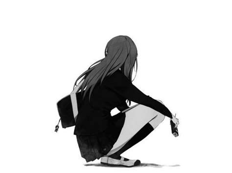 Sad Anime Pfp Black And White Alone Anime Anime Art
