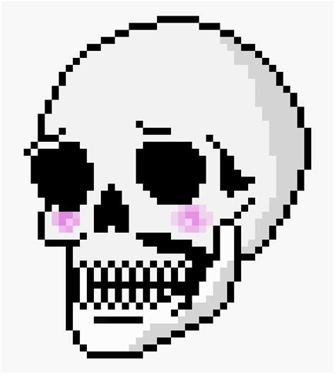 Skelet Of Skeleton Clipart Png Download Cute Skull Pixel Art