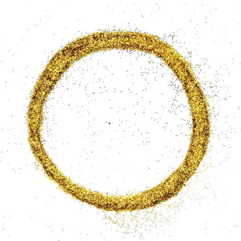 Gold Glitter Circle Round Background 