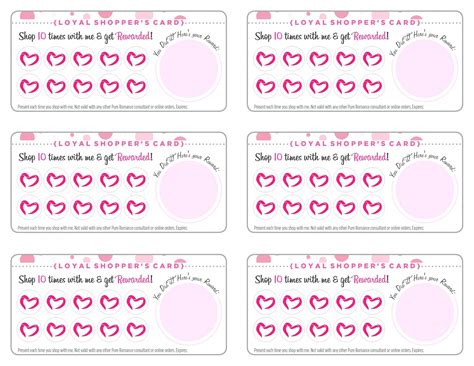 loyalty punch cards templates arts arts