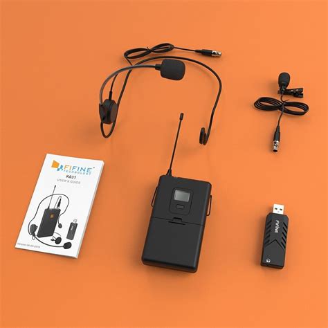 The wireless microphones can also be used simultaneously by hooking these to a single a mixer through a ¼ inch mixed output. FIFINE K031B Wireless Microphones for Computer USB ...