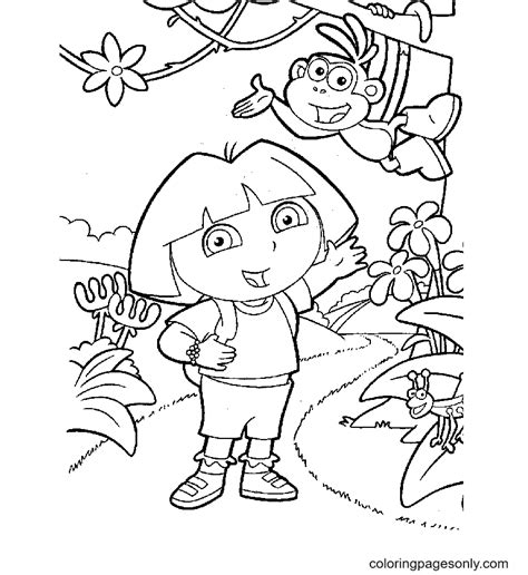 Dora The Explorer Coloring Pages - Coloring Pages For Kids And Adults