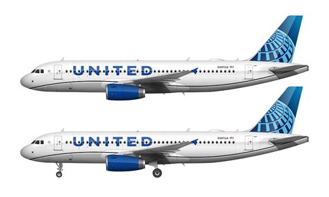 United Airlines Airbus A320 Illustration 2019 Livery Norebbo