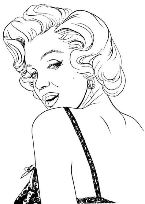 Marilyn Monroe Coloring Page At Free Printable Images And Photos Finder