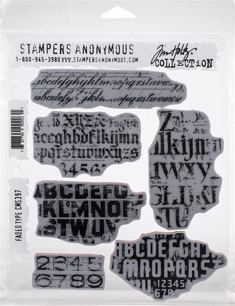 Faded Type Stamp Set Tim Holtz 787790002031