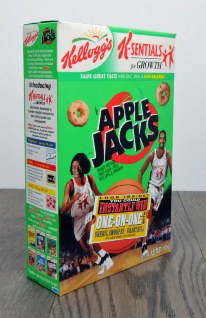 Vintage Kellogg S Apple Jacks Grant Hill Cereal 15 Oz Full Box Factory Sealed 16 99 Picclick