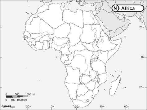 The african continent features some beautiful landforms that shape the landscape of the continent. 29 Blank Physical Map Of Africa - Maps Database Source