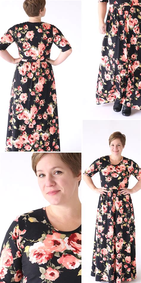 How To Make A Gorgeous Maxi Dress From A T Shirt Pattern Its Always